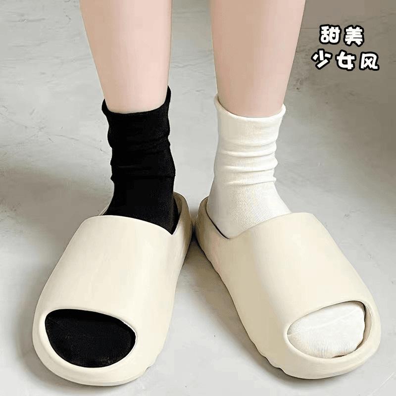 White Socks Stackable Confinement Socks Student Tide Stockings Japanese Medium Tube Socks Women'S Socks