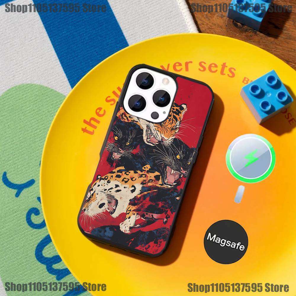 Japan Style Ukiyo-e Art Phone Case For iPhone 17,16,15,14,13,12,11,Pro,Max,Plus,Mini,SE4,E Magnetic Magsafe Wireless Charging