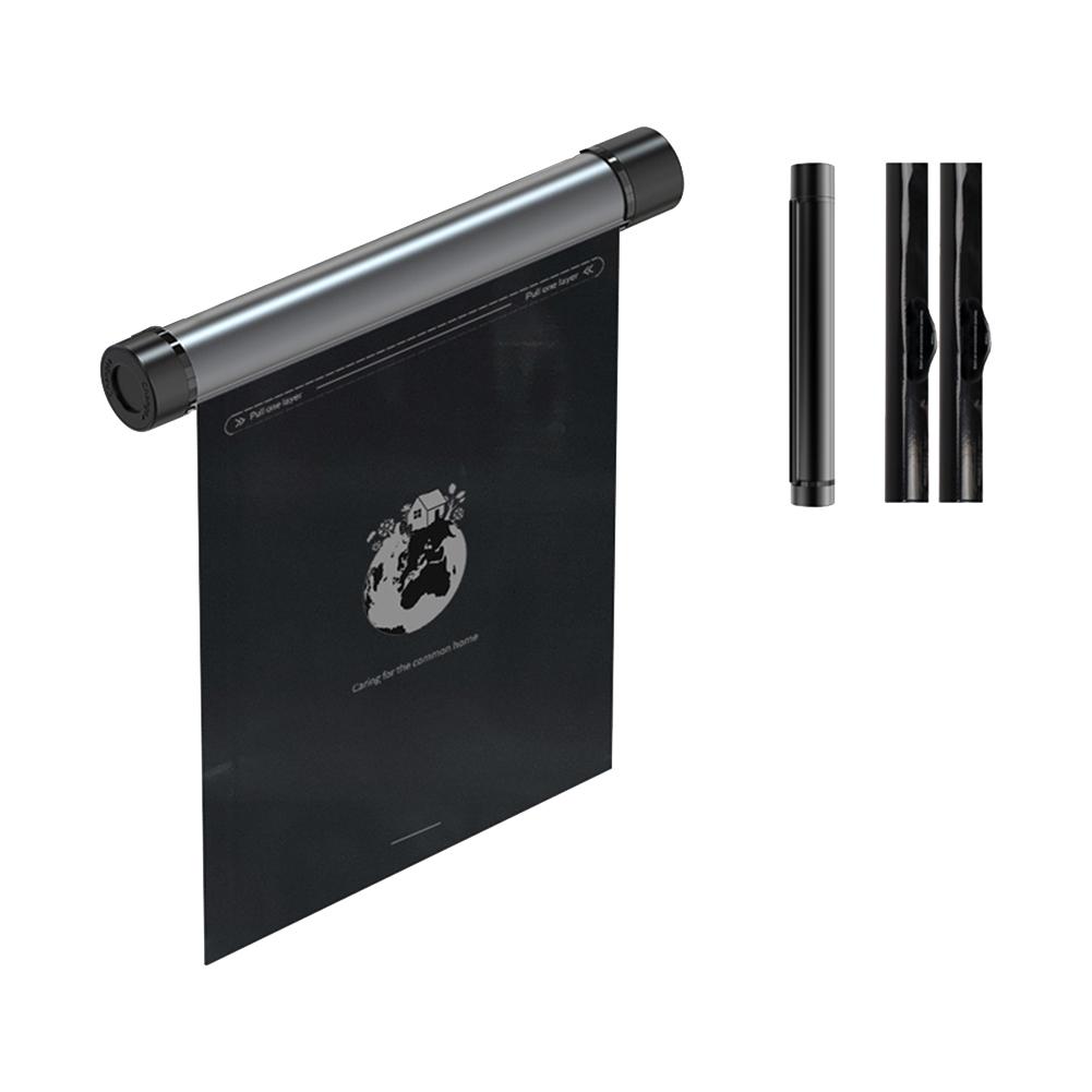 Car Trash Bag Hanging of Alloy Roller,Car Trash Can Bin with 2 Rolls Trash Bags,Disposable Car Garbage Bag Hanging for Back Seat серебряный