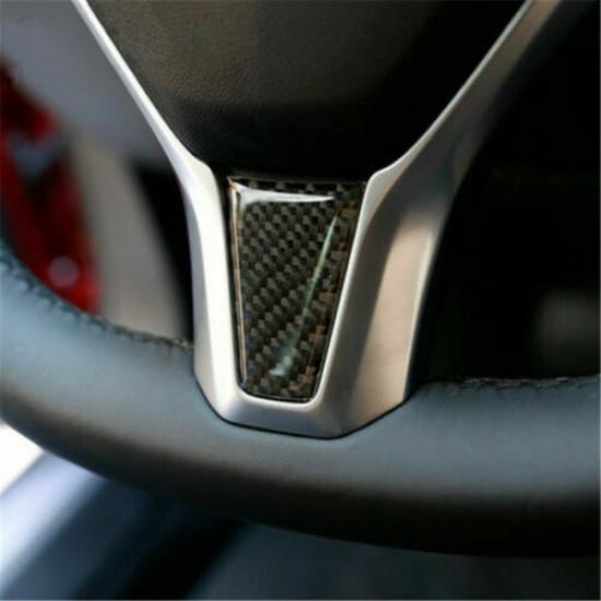 1Pcs black carbon fiber steering wheel cover sticker for Tesla Model X Model S