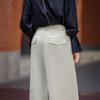 Demana Fall Cloud Cotton Pleated Wide-Leg Commuter Pants