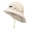 Solid Color Drawstring Fisherman Hat with Neck Cover Hiking Hat Wide Brim Sun Hat  Camping