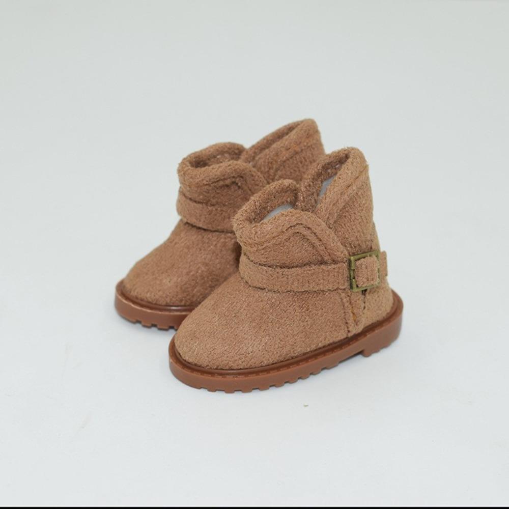 

1 Pair Plush 1/6 Bjd Doll Snow Boots Warm 20cm Doll Snow Boots 1/6 Bjd Doll Winter Shoes Barbi Doll коричневый
