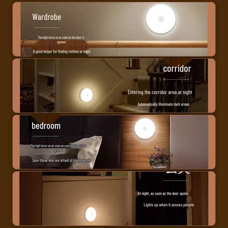 Smart Motion Sensor Night Light: Automatic, Super Bright for Toilet, Corridor, Dorm, and Home Use