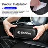 For Skoda Car Interior Leg Knee Rest Pad Leather Cushion Accessories VRS Octavia 1 2 3 Rapid Kodiaq Karoq Fabia Kamiq Superb Kybf34