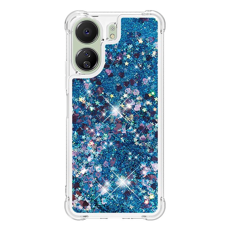 13C Pouzdro Pro Xiaomi Redmi 13C Kryt Malovaný Vzor Třpytivý Tekutý Kryt s Pískem pro Xiomi Redmi 13C 12C Pouzdro na Telefon Fundas