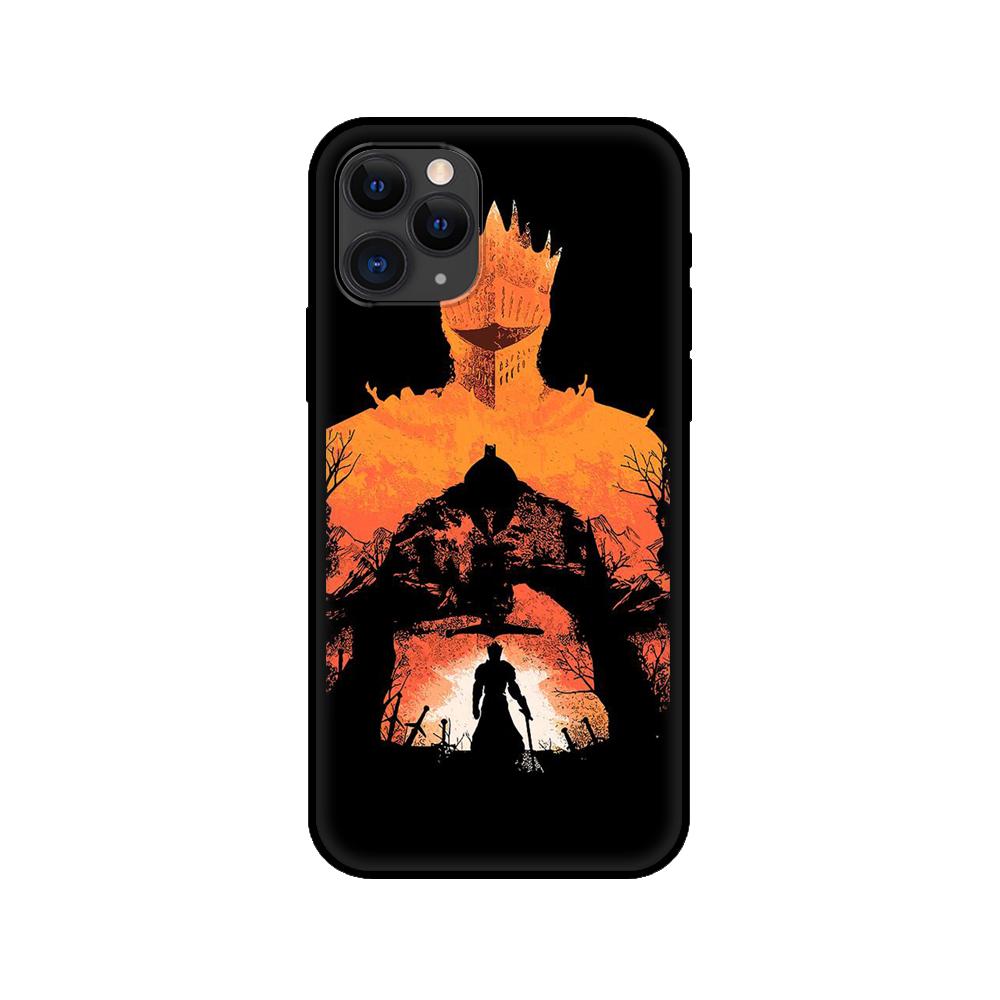 Black tpu case for iphone 5 5s se 2020 6 6s 7 8 plus x 10 XR XS 11 12 mini pro MAX back cover Praise the Sun Dark Souls