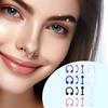 6Pcs UV Rook Multicolor Nose Rings Hoop Earrings Eyebrow Ring Lip Labret Studs Acrylic Flexible Cartilage Ear Piercing Jewelry