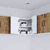 Lucca Wall Corner Cabinet Reclaimed Wood Look 57 X 57 X 40 Cm Particleboard