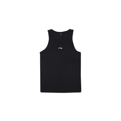 Li Ning Logo Print Round Neck Sleeveless T-Shirt Men Tops Black YVST029-1