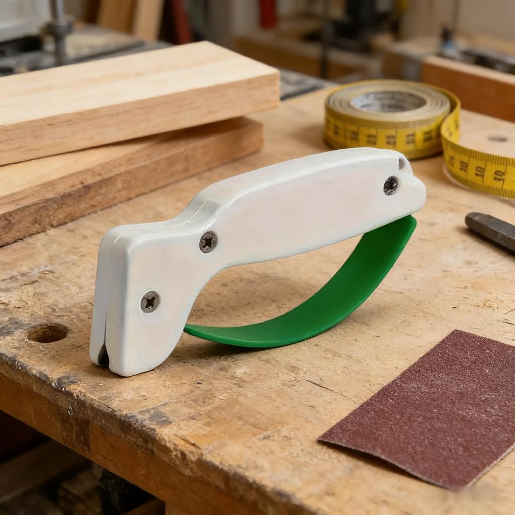 Portable PVC Knife Sharpener, Compact Manual Blade Sharpening Tool for Knives Axes, Outdoor Camping Gear