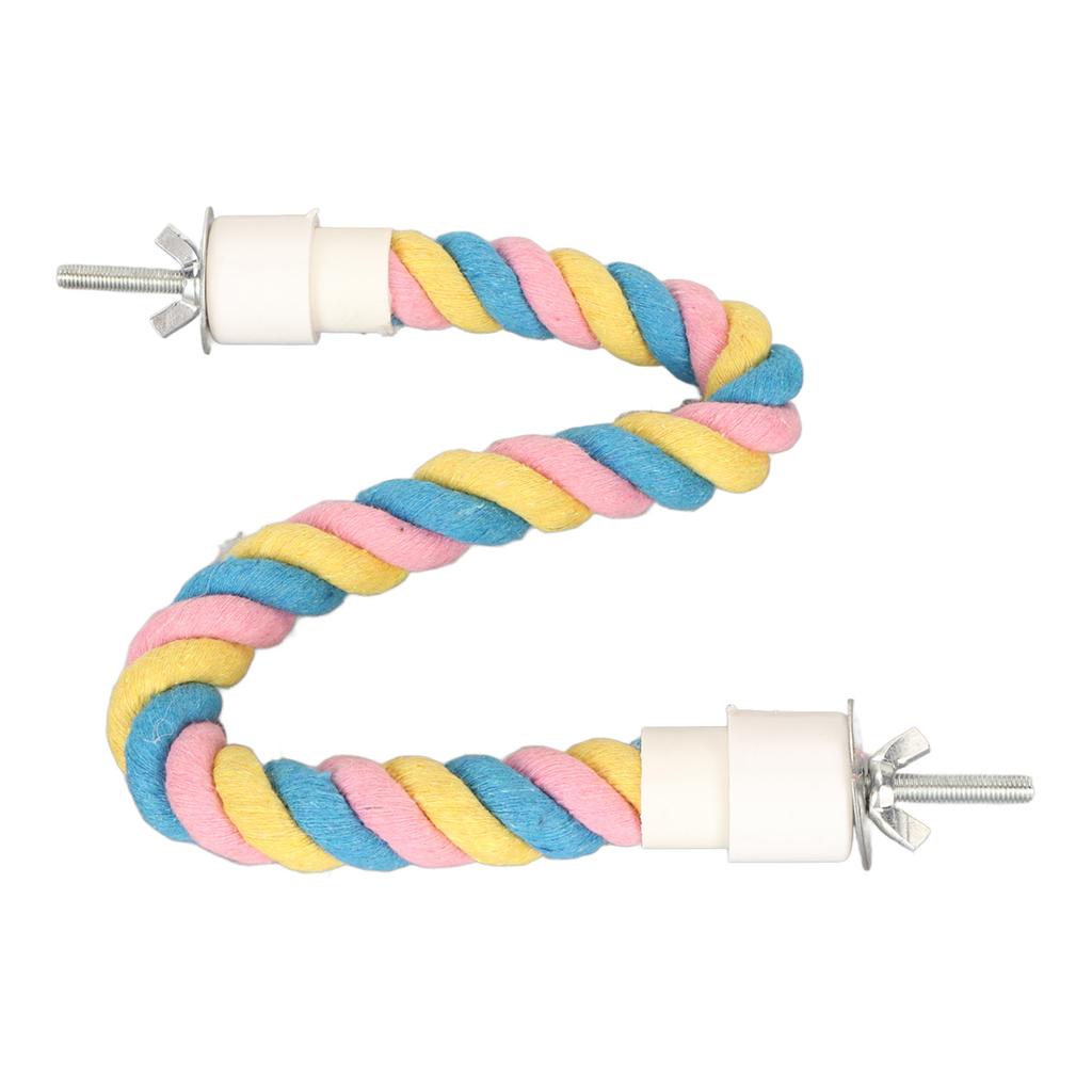 Kolorowa, elastyczna, bezpieczna, wspinaczkowa zabawka dla papug z bawełnianej liny dla nimf i papug nierozłączek