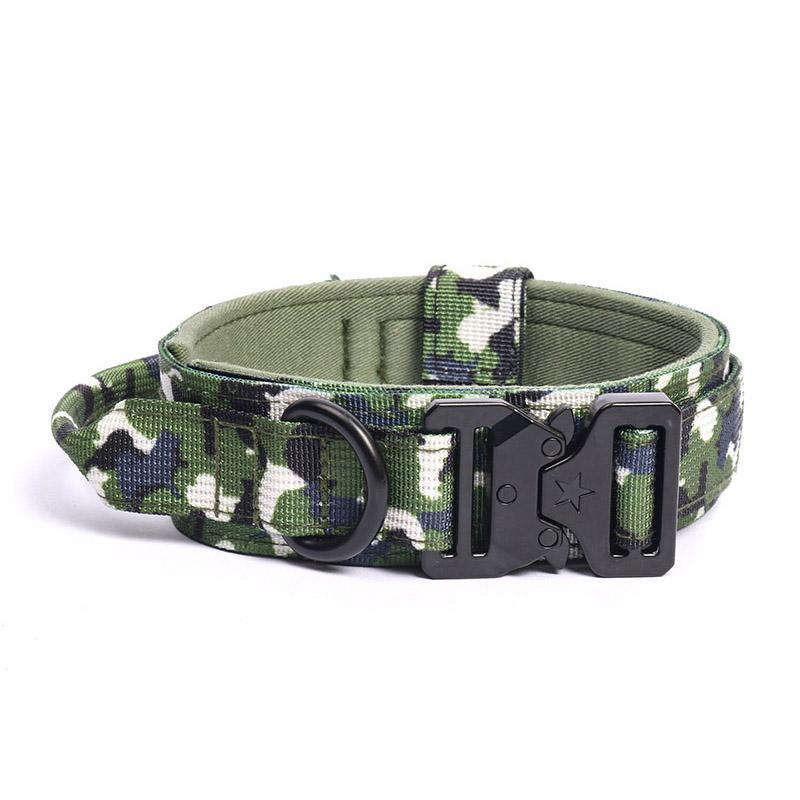 Tactical Dog Collar MilitaryAdjustable Nylon Lead Training Accessory Breakaway Leash Rope Large DogShepherd Training Accessories