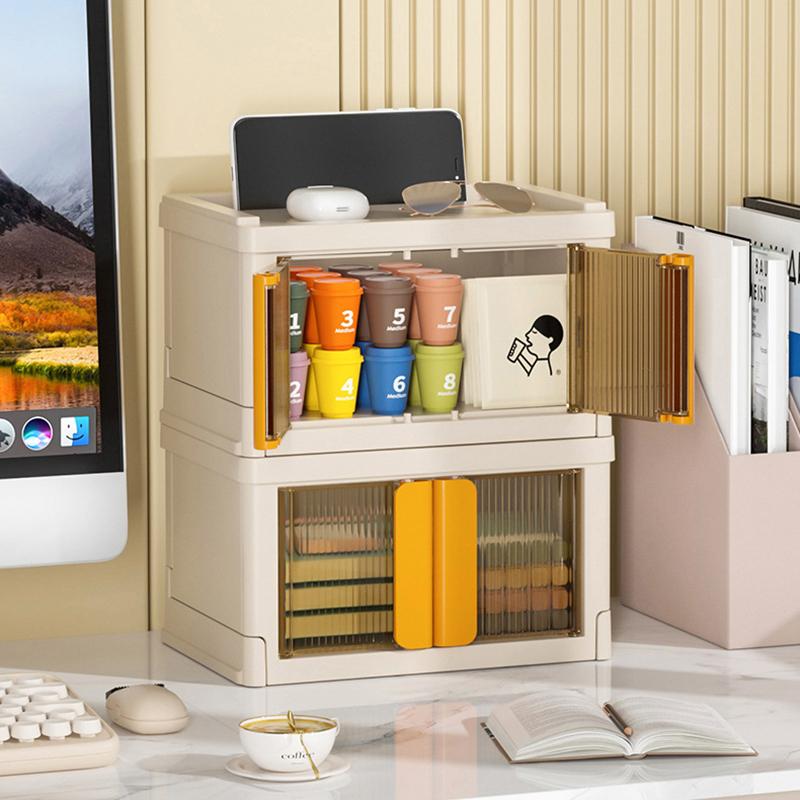 Caja de almacenamiento plegable de plástico portátil para guardar ropa, juguetes, muñecas, organizador de armario para el hogar