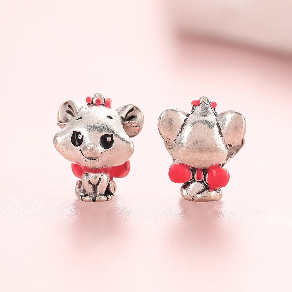 2 PCS/Lot MIX Style Colorful Enamel Minnie Stitch Charms Beads Pendant for DIY Jewelry Making Accessories