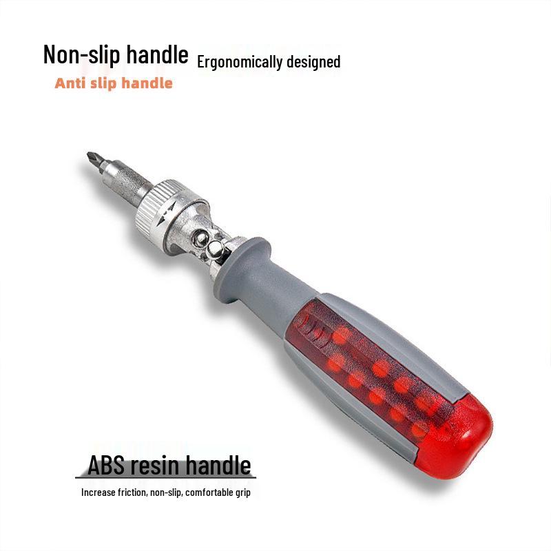 10-Piece Telescopic Ratchet Screwdriver Set - Bendable, Adjustable Phillips & Flathead Tools