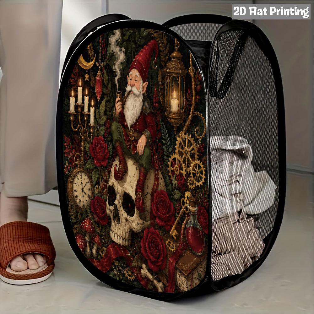 1Pcs Halloween Series 3 Pop-Up Laundry Hamper Expandable Mesh Hamper Basket for Room Bedroom Bathroom Organization Contemporary Storage