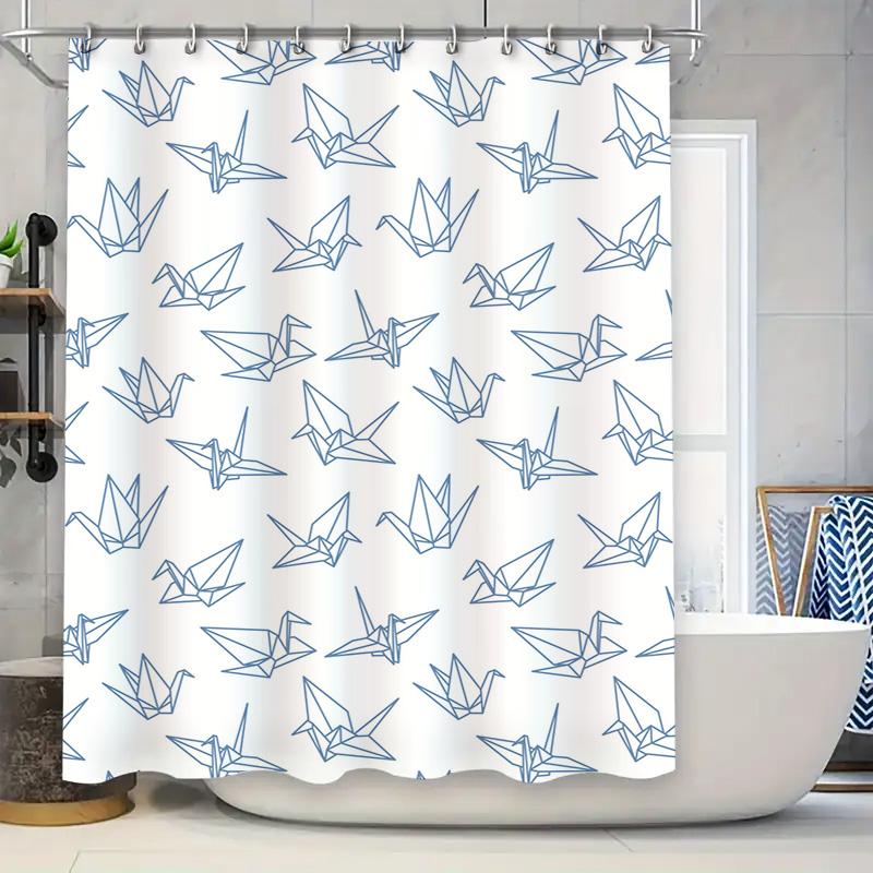 

Vintage Deer Shower Curtain Classic Animal Bath Decor For Bathroom Decoration Handmade Linen Wall Hanging In Beige Floral Size 7 W60H190(CM)-1 Pcs