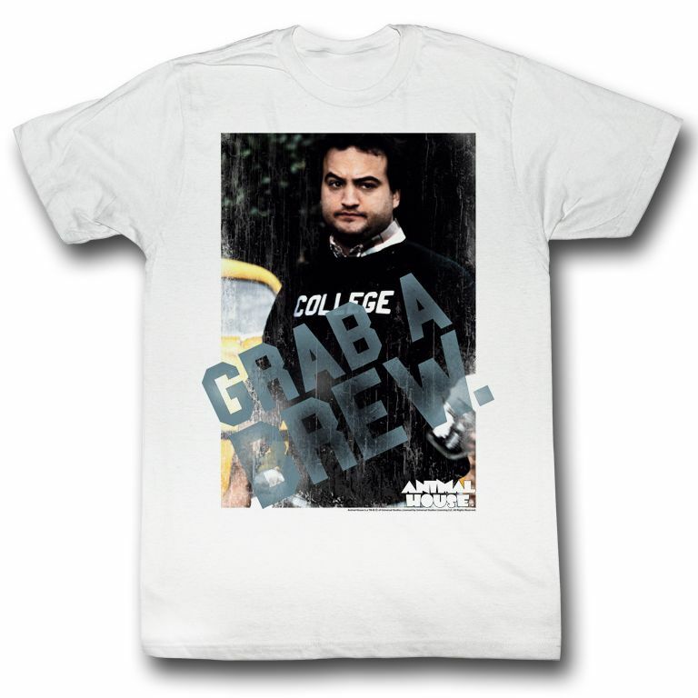 Animal House Grab A Brew White Adult T-Shirt XL