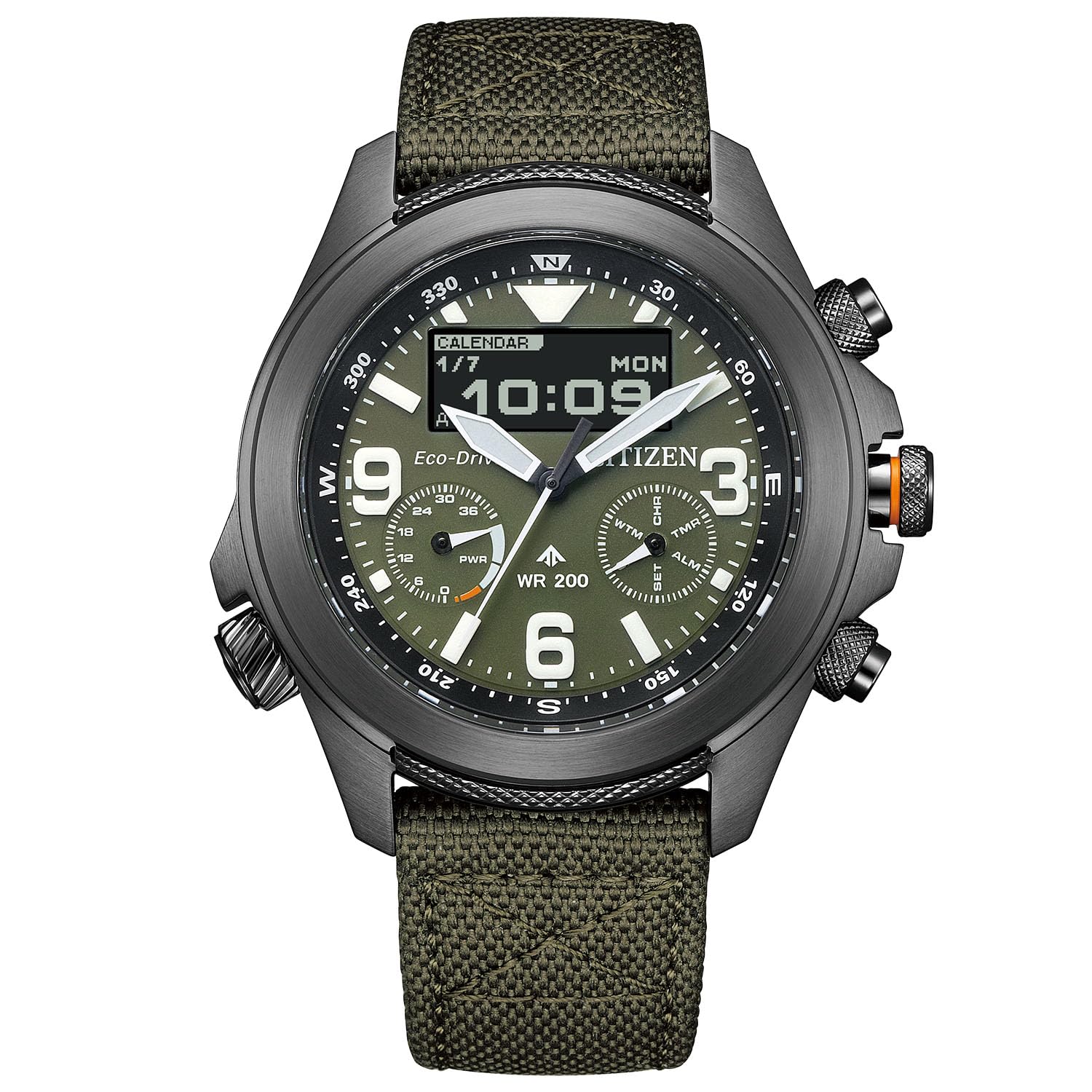 

Водонепроникний водонепроникний годинник Promaster Light Powered LAND Series [Citizen] Eco-Drive Ana-Digi JV1005-02W для чоловіків
