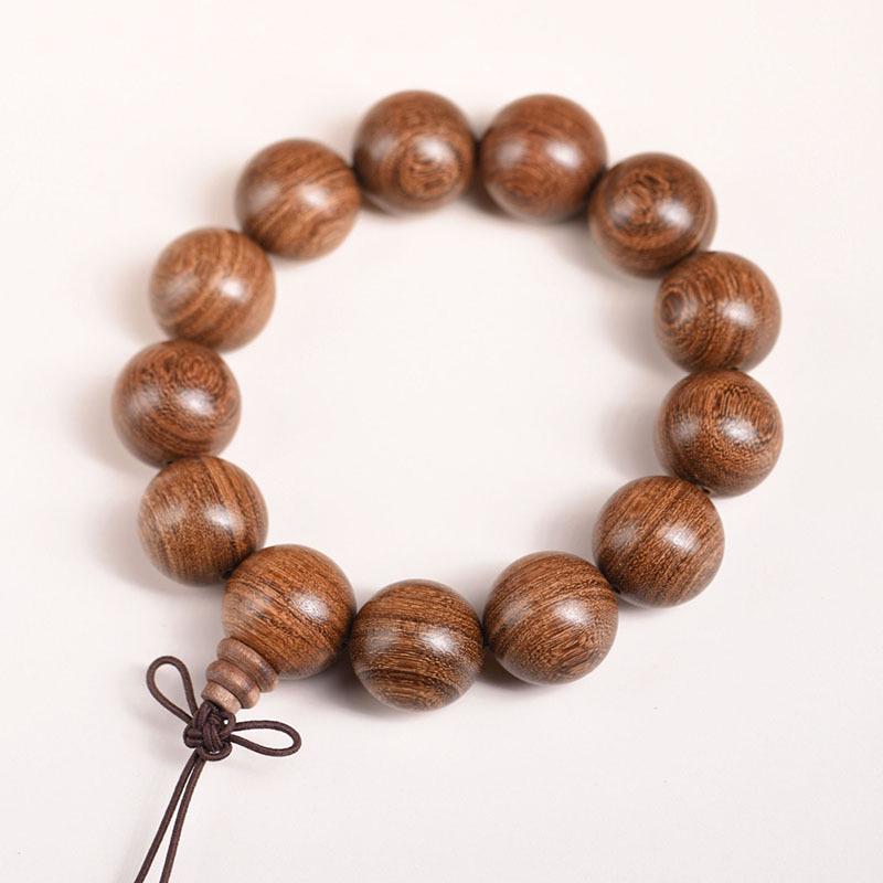Authentic Sandalwood Buddhist Prayer Beads Bracelet - Ethnic Style Jewelry