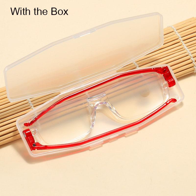 

Trendy Anti Blue Light Reading Glasses for Women Resist Fatigue Readers with Spring Hinge Lightweight Rimless Eyeglasses + 400 degrees красный