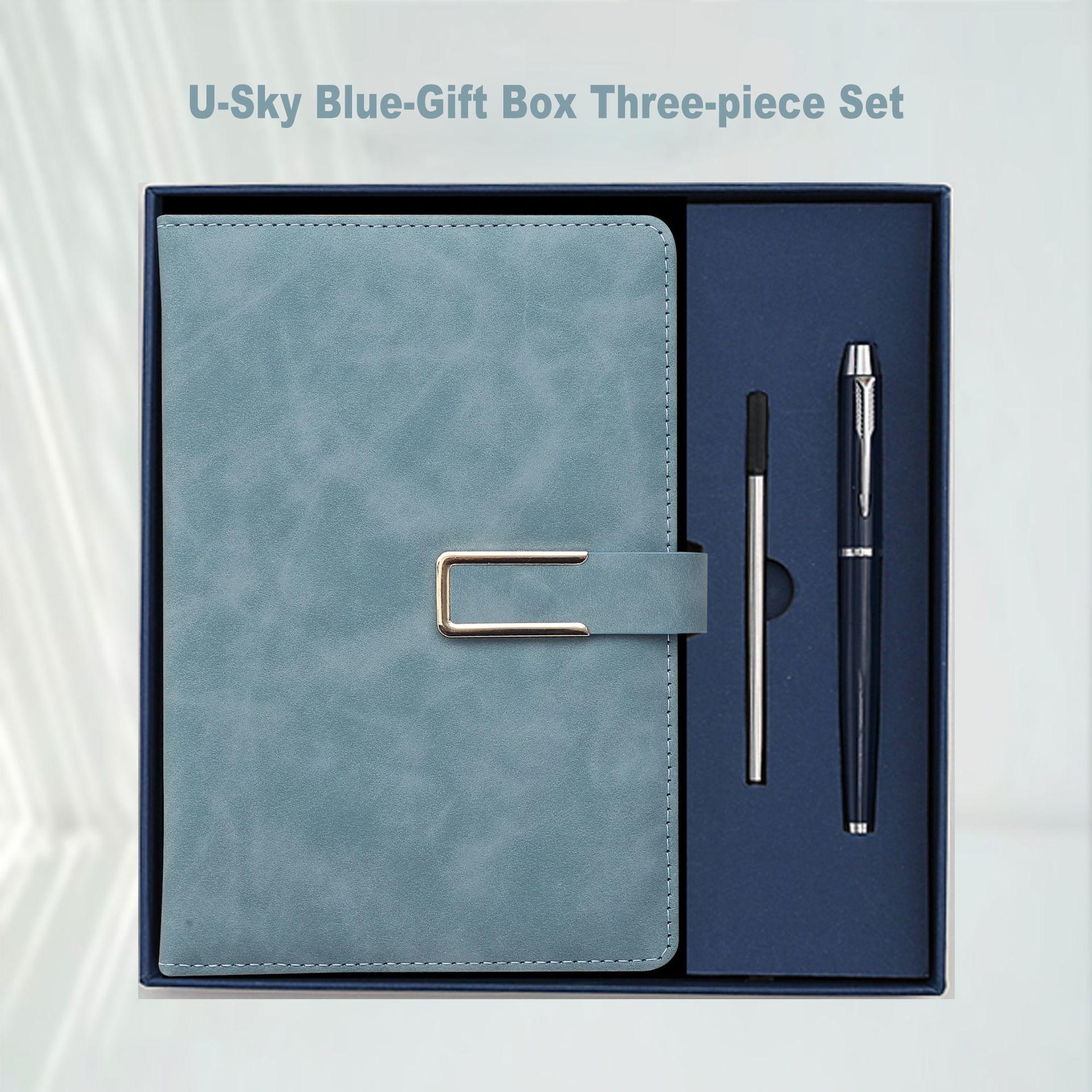Personalized Custom Notebook Gift Box Set Business A5 with Pen Promotional Gifts Notepad Logo (as the picture,A5)