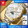 OLEVS Watches Man 7070 High Quality Luxury Multifunctional Automatic Mechanical Watch Week Date Watches For Man Gifts Box New