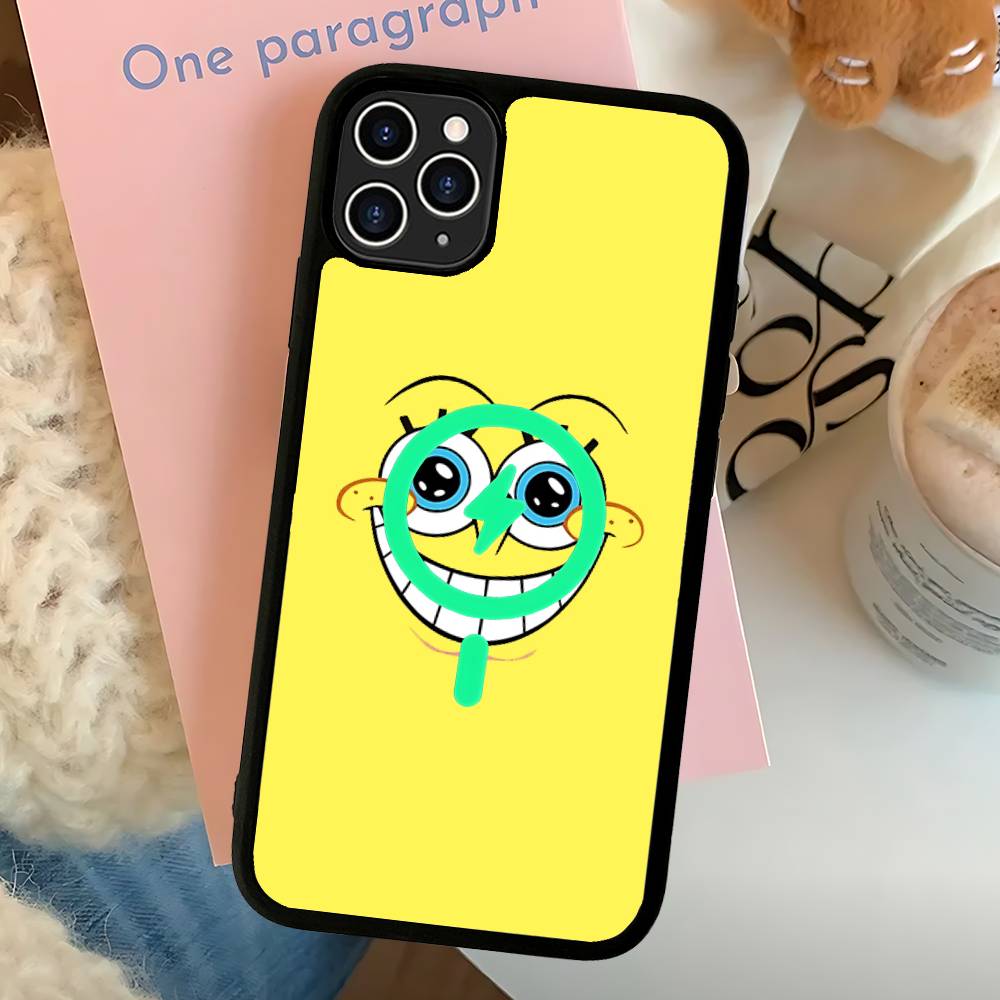 

Classic Cartoon S-spongebobS Phone Case For IPhone 16 15 14 13 12 11 17 Pro Max Plus Magnetic Wireless Cover iPhone 15 pro