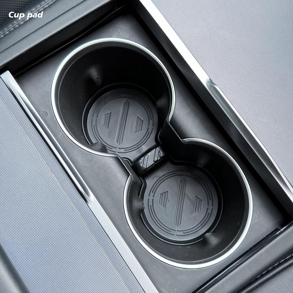 For Tesla New Model Y 2025 Launch Juniper ABS with Silicone Non-slip Mat Console & Armrest Storage Box Upper and Lower Watercup