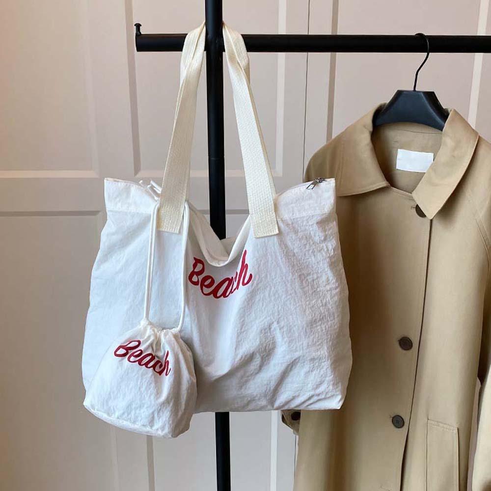 

Japanese Style Composite Tote Bags Leisure Large Capacity Handbag Women Cloth Underarm Bag School белый