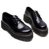 Dikke zool gat kleine leren schoenen dames lage schacht, echt leer Britse ronde neus casual student muffin zool korte laarzen