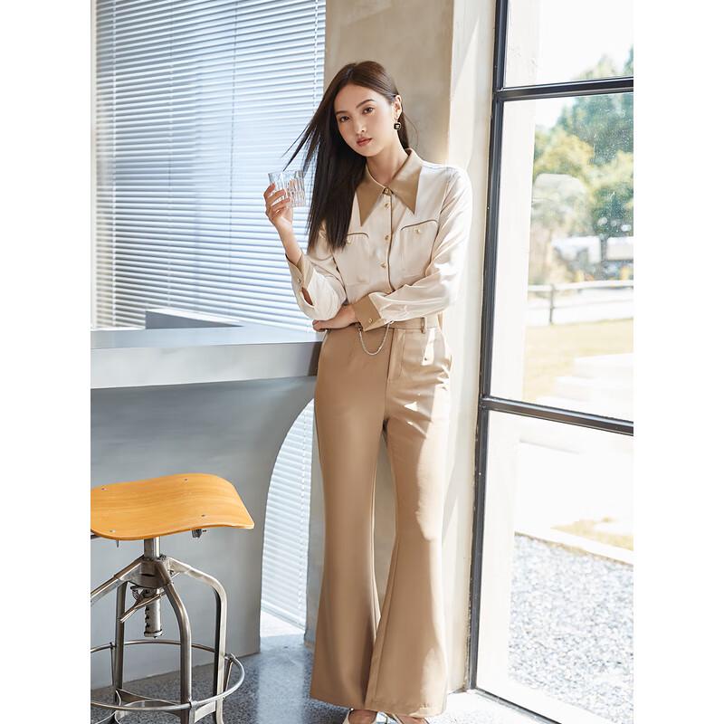 

Женские осенние брюки клеш высокого качества на каждый день 2024 M