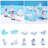 10pcs Realisitic Animals Figurines Resin Polar Bear Penguin Seal Iceberg Figures Miniature Cake Toppers for DIY Create Ornament