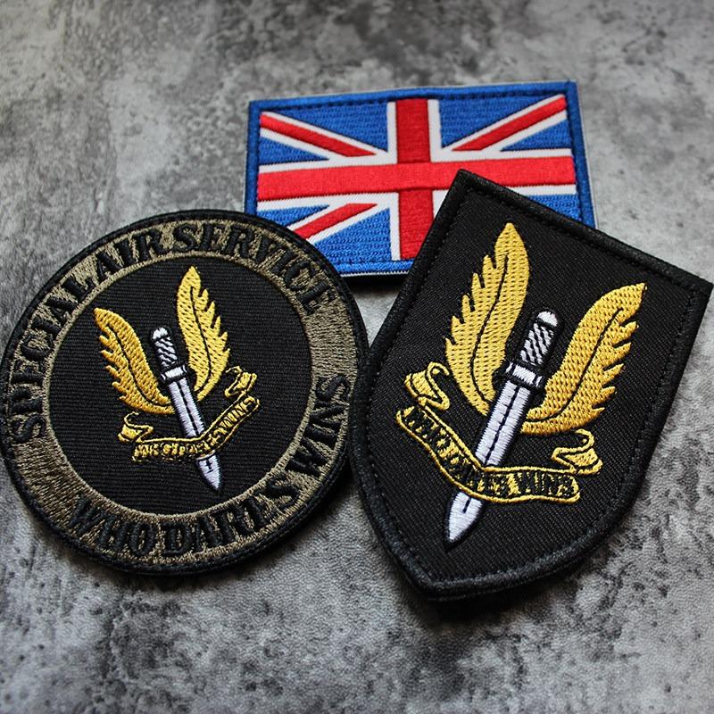 British Special Air Service SAS Distintivo Ricamato Bracciale Distintivo a Velcro Rainbow Six Rainbow Six