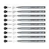 AKARUED 9 Pcs Fineliner Pens, Black Ink Drawing Pens, 0.05mm To 1.0mm Micro-tip Pens, Quick Dry, Waterproof, for Sketching, Illustration, Manga,