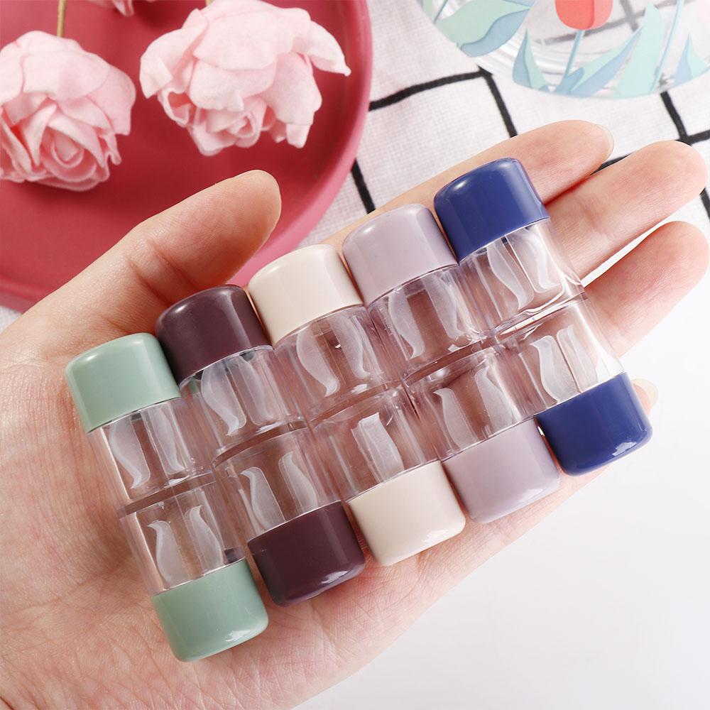 Transparent Mini Capsule Shape Contact Lens Container Lenses Box Storage Eye Care Contact Lens Case