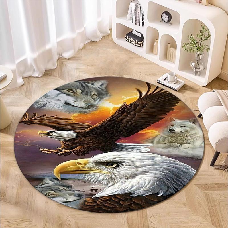 Wilderness Cabin Serenity Round Rug Home Soft Decorative Anti Slip Yoga Table And Chair Mat Carpet Outdoor Floor Mat Carpet S7