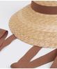 Women's Wide Brim Straw Hat with Ribbon for Beach Vacation and Sun Protection