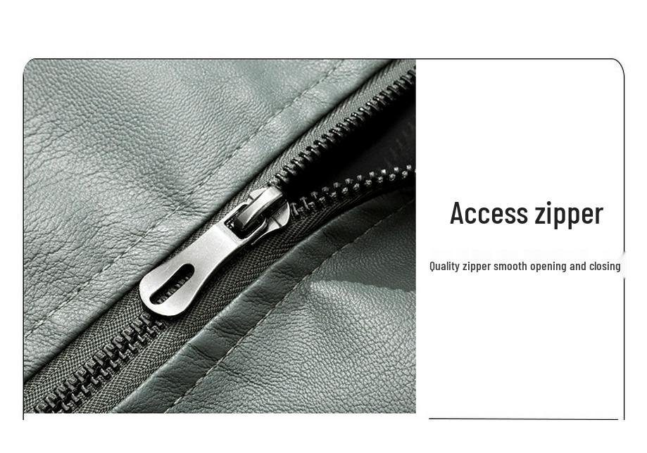2025 Slim Fit Men's Leather Jacket - Youthful Trend, Autumn/Winter Korean Style, Handsome Plus Size Fashion Coat