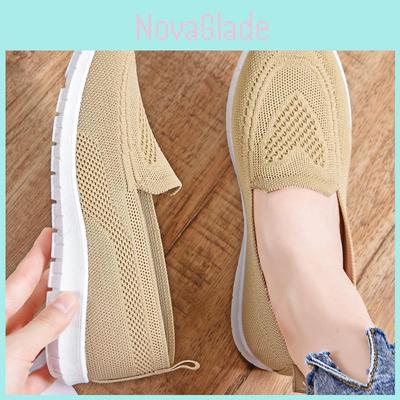 Womens Shoes Summer Breathable Mesh Slipon Comfortable Flat For Casual Wear
