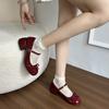 Frühling Herbst Damen Mary Jane Schuhe Mode Schleife Kleiderschuhe Damen Prägnant Outdoor Dicke Ferse Lederschuhe