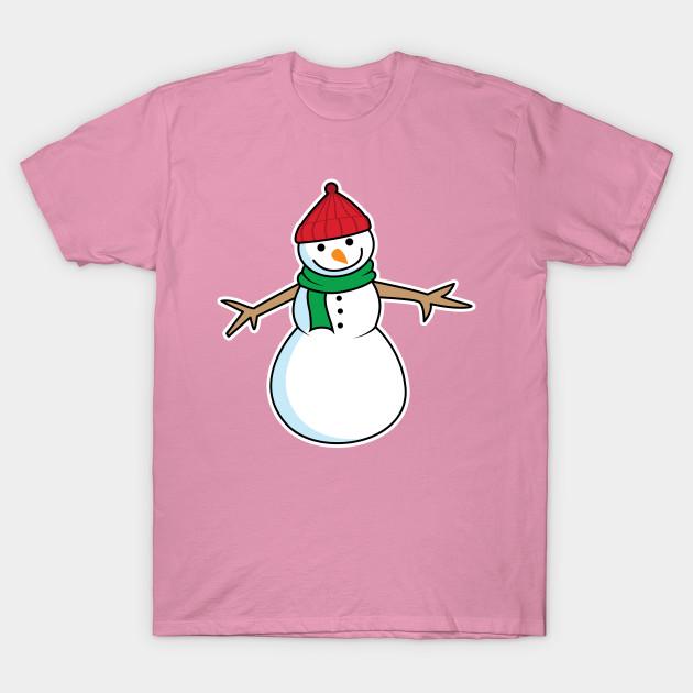 T Shirt Women Christmas Cute Snowman Funny Snowman Christmas Harajuku Print Kawaii Tshirt Summer Short Sleeve Female T-Shirt Top Tee