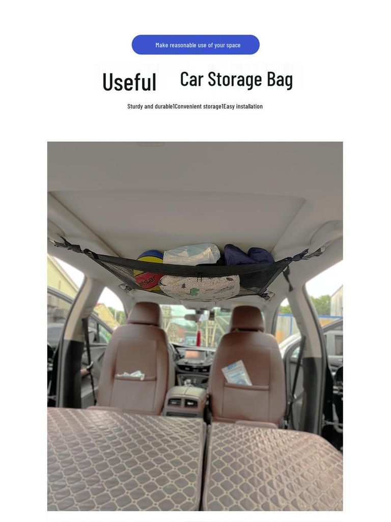 Roof Cargo Suitcase & Travel Clothesline with Mesh Pocket for Outdoor and Off-road Tours