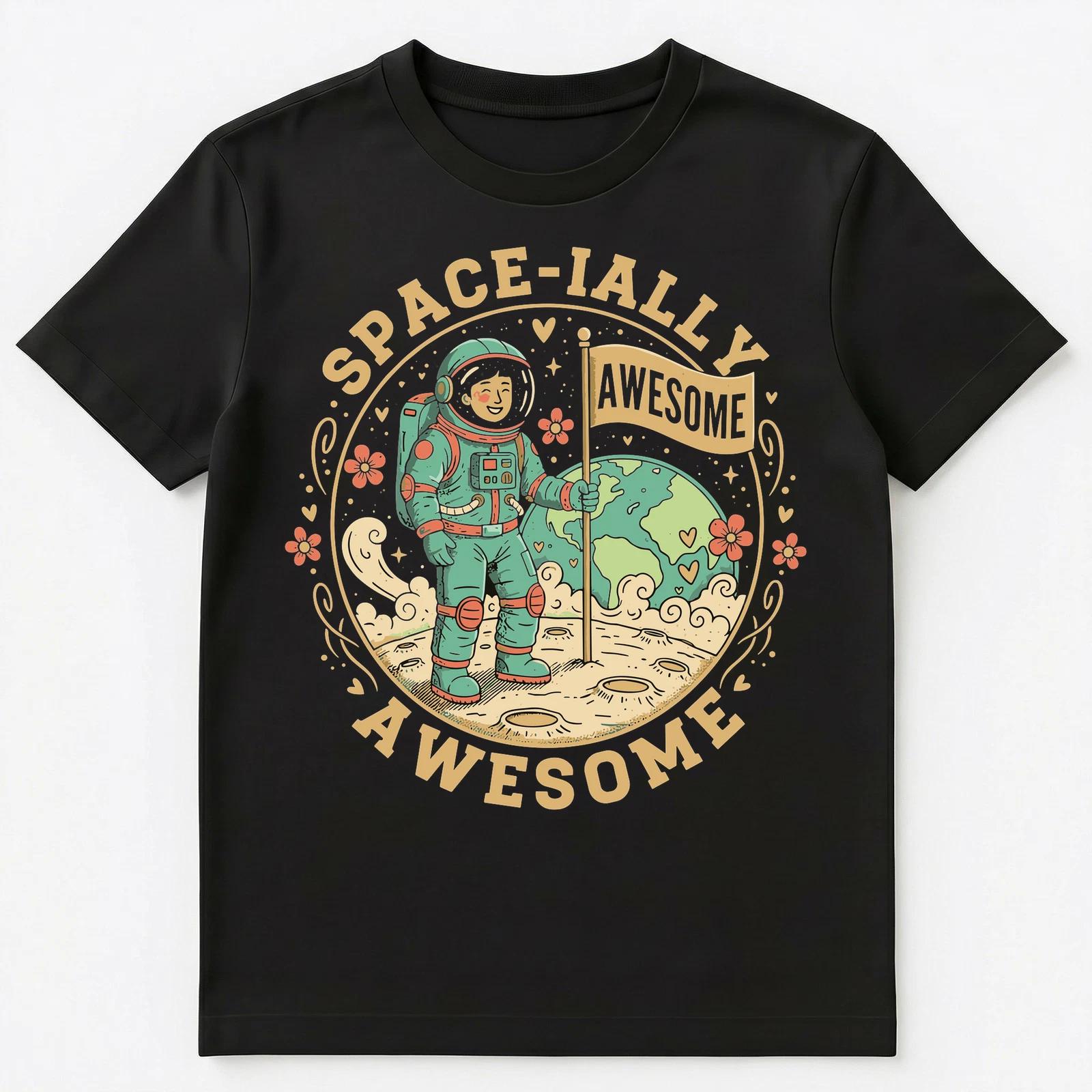 Space Ially Awesome Astronaut Space Fun Unisex T-Shirt XL