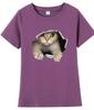 Creative Cat Design Unisex Loose-Fit Short-Sleeve T-Shirt for Couples