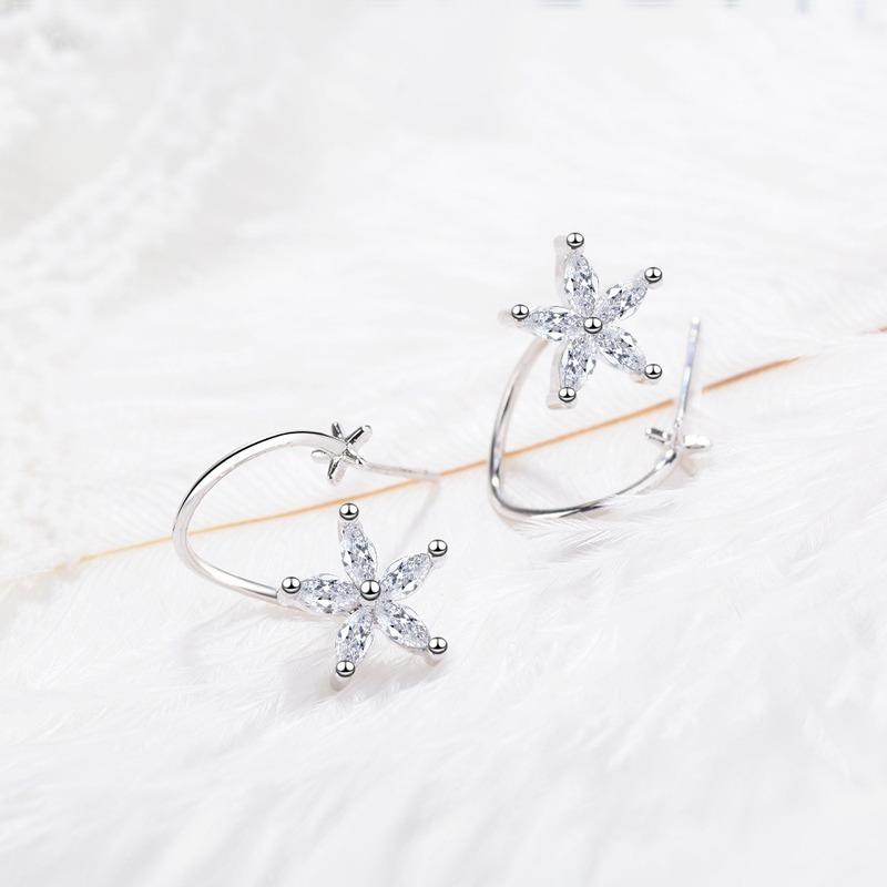 Damskie kolczyki ze stopu miedzi z cyrkoniami Lindon - Kolczyki z zawieszką na prezent weselny