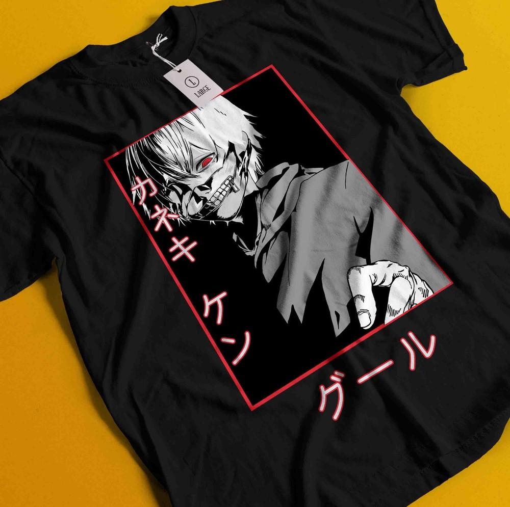 

Футболка Токийский Гуль Футболка Кен Канеки Футболка Дзюдзо Судзуя Аниме Манга Унисекс Хоррор Футболка 4XL