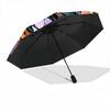 1pc Stained Glass Dragon Automatic Folding Umbrella with 8 Bones, 3-Fold Compact Umbrella, Compact Design On-the-Go Essential, casual outdoo