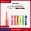 Korean Style Fruit Scented Highlighters, 7 Colors, Chisel Tip for Student Highlighting and Marking